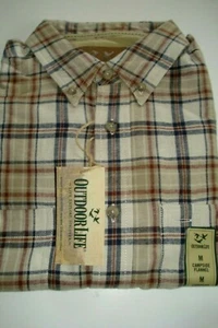 Camicia uomo in flanella a quadri taglia piccola vita all'aperto marrone a quadri - Foto 1 di 1