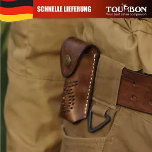 TOURBON Leder Messerscheide Taschenmesser Etui Gürtelclip Holster EDC Tasche - Bild 1 von 24