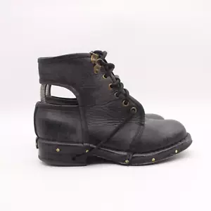Stivali Jeffrey Campbell Rosie Cutout da donna taglia US 6 neri in pelle invecchiata - Foto 1 di 10
