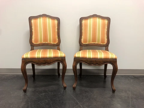 BAKER French Country Style Dining Side Chairs - Pair D Cover