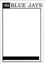 1994 Medicine Hat Blue Jays Sports Pro #30 Blank Baseball Card - NM