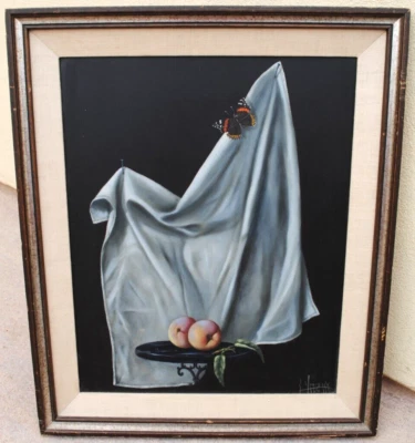 Carlo Wahlbeck b.1933 tromple l'oeil 静物绘画 超现实主义  — 第 1/4 张图片