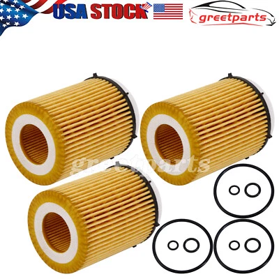 3pcs Oil Filter For Mercedes-Benz SLK300 A220 GLA250 GLC350e A2701800109 1991CC Foto 1 de 4