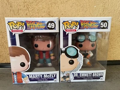 POP FUNKO MOVIES BACK TO THE FUTURE MARTY MC FLY & DR EMMETT BROWN N° 49 & 50 - Photo 1/3