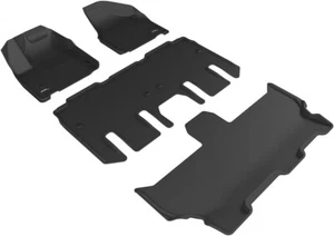 3D MAXpider Black Kagu Floor Mats for Chrysler Pacifica 2017-24, Voyager 2020-22 - Picture 1 of 7