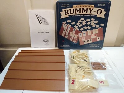 Cardinal 2002 Rummy-O Tile Game Collector's Tin, Fully Complete, 1 Repaired Tile - Image 1 of 4