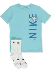 Nike Russell Wilson Boys' 2-Piece Shorts Socks Set Color: blue Size: 8 - Picture 1 of 2