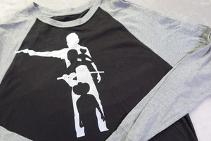 Walking Dead Silhouette Raglan T Shirt Men's Size XL Rick Daryl Michonne Carl - Picture 1 of 6