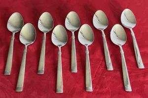 Wallace 18/10 inox Napoli lucido lotto di 9 cucchiai zuppa 7" quasi nuovi lucidati - Foto 1 di 4