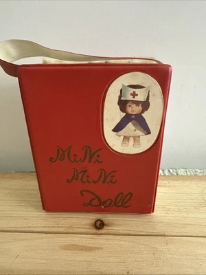 Vintage 60's Uneeda Pee Wee Miniature Girl Doll 4" Blonde In Mini Mini Doll Case - Image 1 of 4