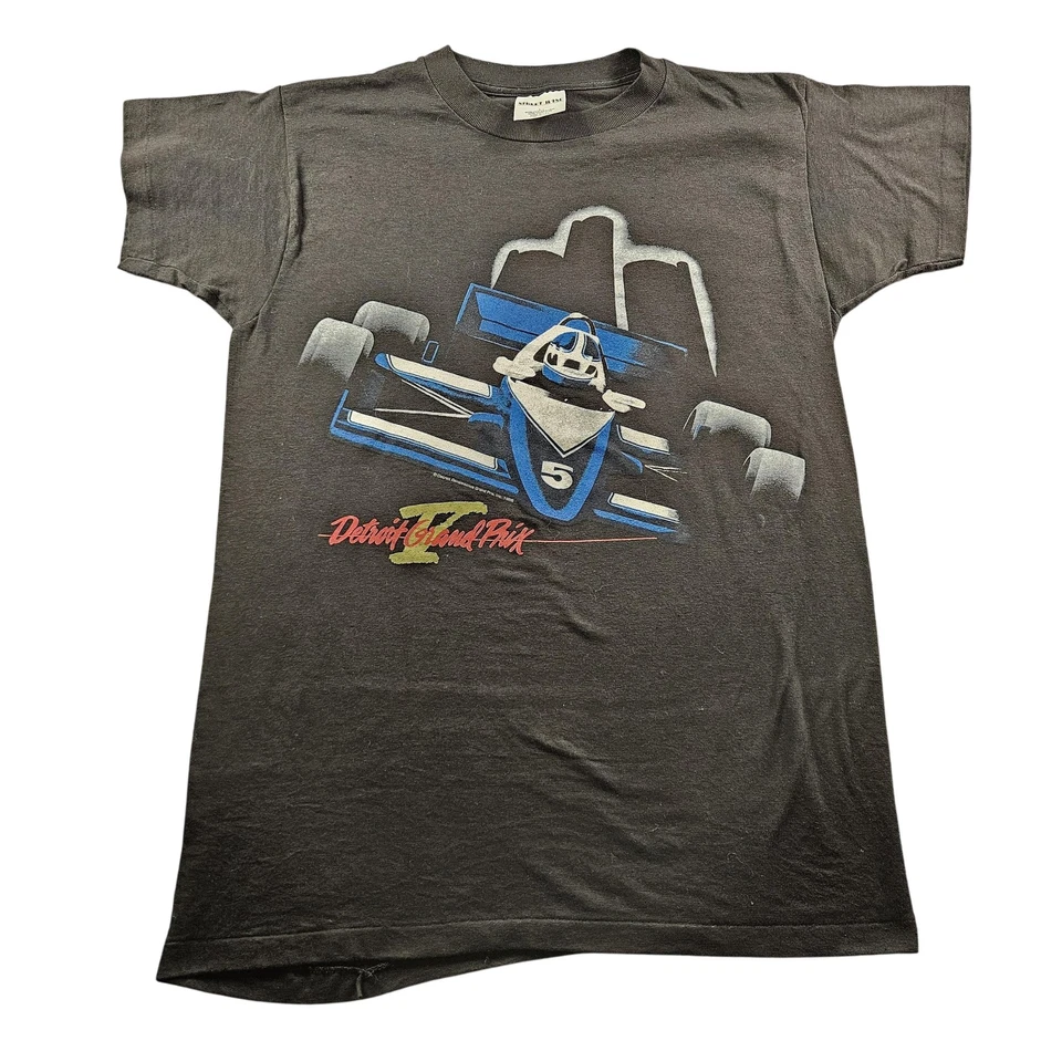 Camiseta De Colección Gran Premio Detroit Para Hombres Grande Auto Carreras Indycar EE. UU. Camiseta Años 80 Foto 1 de 4