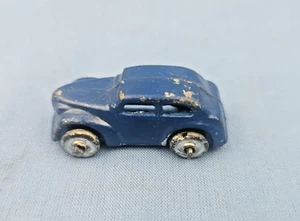 1930s Barclay Blue Toy Car Miniature Size - 1 and 1/2 inches Good Condition - Picture 1 of 6