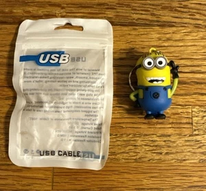 Despicable Me Minion DAVE 1" USB Flash Drive 16GB Keychain NIP - Afbeelding 1 van 5