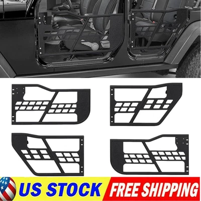 Tube Doors for 2007-2018 Jeep Wrangler JK Set of 4 Off-Road Tubular Half Doors Foto 1 de 4