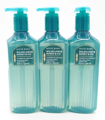 (6) Jabón de manos gel limpiador Bath & Body Works MIEL DE FLORES SILVESTRES E HIGO 8 OZ NUEVO Foto 1 de 4