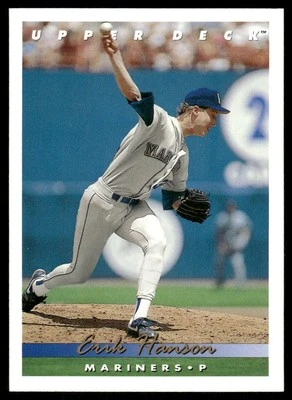 1993 Upper Deck #338 Erik Hanson Seattle Mariners Baseball Card - Image 1 of 2