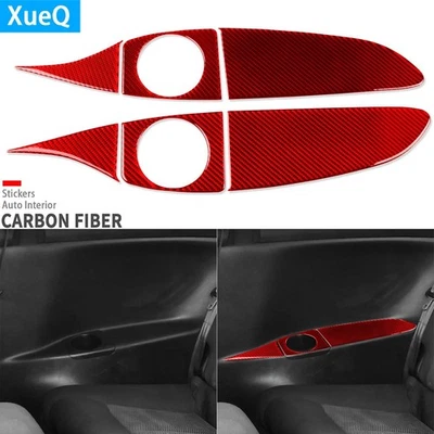 Cubierta de panel de reposabrazos de puerta trasera de fibra de carbono roja para Nissan Altima Teana 2008-2012 Foto 1 de 4