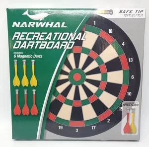 Narwal 15,5 Zoll Easy Hang Magnet Dartscheibe; Inklusive sechs Magnetpfeile - Bild 1 von 5