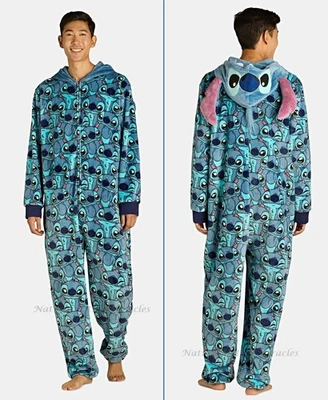 Lilo & Stitch Pajamas Union Suit One Piece Mens Womens Disney Christmas Costume - Image 1 of 4