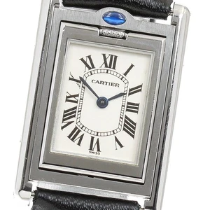 CARTIER Tank bath currant SM W1011158 beige Dial Quartz Ladies Watch_920451 - Picture 1 of 6
