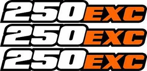 250EXC Swingarm Airbox Number Plate Decal Stickers EXC 250 2 4 stroke EXC250 - Picture 1 of 1