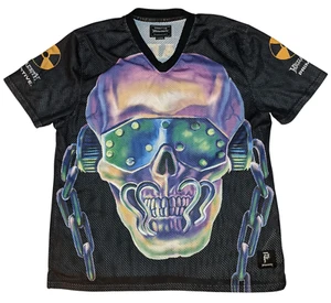 MEGADEATH X Primitive Mesh Jersey Rattlehead Mens Sz LARGE Graphic Black Purple - Picture 1 of 15