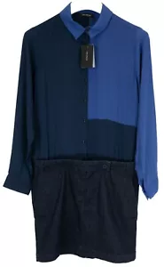 COP COPINE Shiki Dress Women's (EU) 40 2in1 Long Sleeve Shirt Mini Denim Skirt - Picture 1 of 8