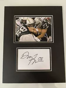 OAKLAND RAIDERS DAVE TOLLEFSON Signed Autographed Matted Photo w/cut 11"x14" - Picture 1 of 2