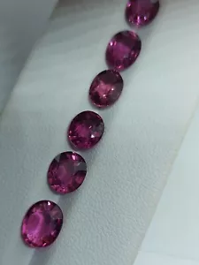 Natural African Rubellite gemstones - faceted loose tourmaline 7.15 CTS - Picture 1 of 9