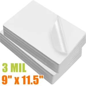 Paquete de 200 bolsas laminadoras térmicas 3 mil 9"" x 11,5"" hojas laminadoras tamaño letra - Imagen 1 de 12