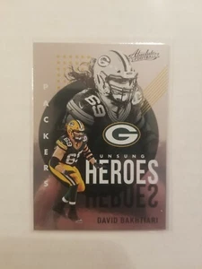2021 Absolute Unsung Heroes Insert David Bakhtiari #UH1 Green Bay Packers - Picture 1 of 1