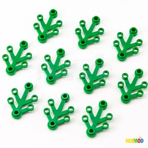 Lot of 10 Genuine LEGO Green 4x3 Stud 2423 Plant Leaves Tree Branch Leaf Foliage - Picture 1 of 3