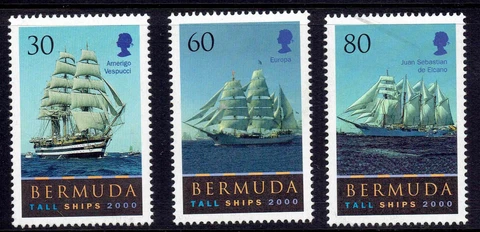 Bermuda 2000 MNH “Tall Ships Race” Sc 788-790 Cover