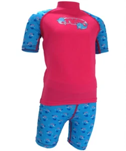 Kids Baby Swimsuit Swimwear Shorts Tops Swim Set Pink Costume Holiday Swimming - Picture 1 of 1