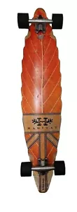 RARE BAMBOO Habitat Longboard COMPLETE 41” Leaf Lines Cruiser Skateboard Slant - Picture 1 of 11