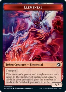 ELEMENTAL TOKEN x4 mtg NM Innistrad: Midnight Hunt 4 Token - Picture 1 of 1