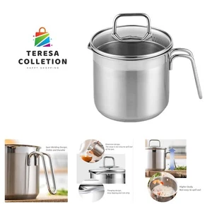Stainless Steel Saucepan With Glass Lid, Sauce Pan, 2.5 Quart Cooking Pot, Pe... - Picture 1 of 8