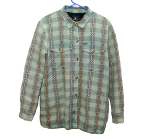 VOLCOM Women's (Medium) Green Button Front Fleece Lined Sweatshirt Sweater Top - Picture 1 of 4