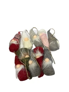 Lot Christmas Gnomes Plush Elf Dwarf Doll Xmas Tree Ornaments Hanging Decor Gift - Picture 1 of 5