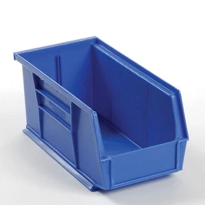 Plastic Stacking And Hanging Parts Bin 5-1/2 x 10-7/8 x 5 Blue Lot of 12 - Picture 1 of 1