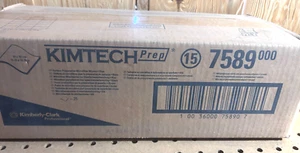 Kimberly Clark Kim Tech prep/ low lint prep wipes 25 pack #7589 - Picture 1 of 3