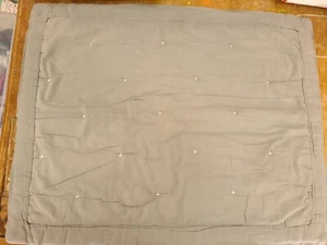 West Elm "Tan w/Embroidered Triangles" Standard Pillow Sham - Picture 1 of 3