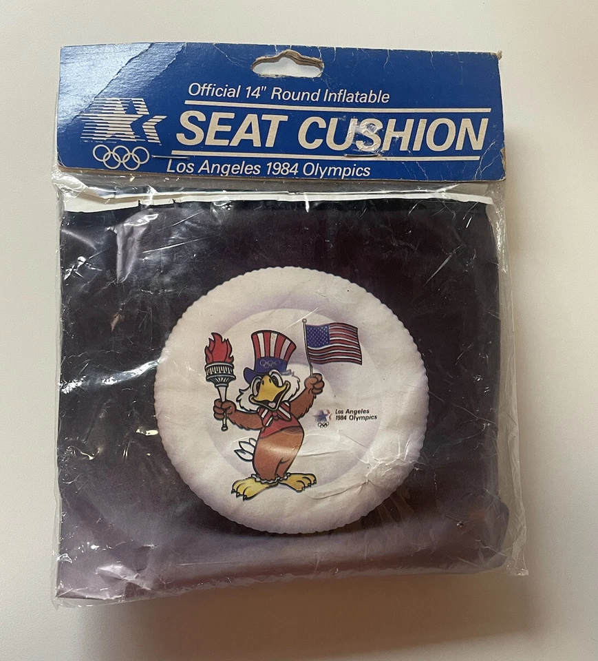 Los Angeles 1984 Olympics Seat Cushion Inflatable 14” official License Moochie - Image 1 of 2
