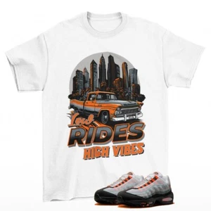 Low Rides Sneaker Shirt White to Match Air Max 95 Bright Mandarin HM4740-005 - Picture 1 of 2