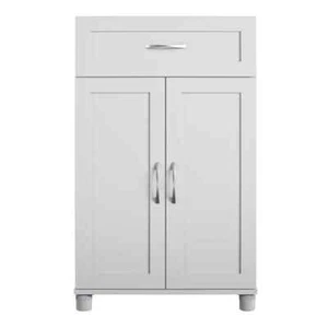 Lory 23.46 in. Dove Gray 2-Door, 1-Drawer Base Closet Cabinet, Framed Style - Picture 1 of 6