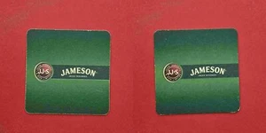 Jameson grün, rotes Logo Brauerei Bierdeckel Coaster Beermat - Picture 1 of 1