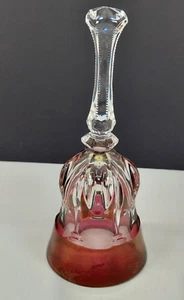 Vintage ECHT BLEIKRISTALL handgeschliffen Bleikristall rubinrot klar Glocke OHNE DINGER - Bild 1 von 10