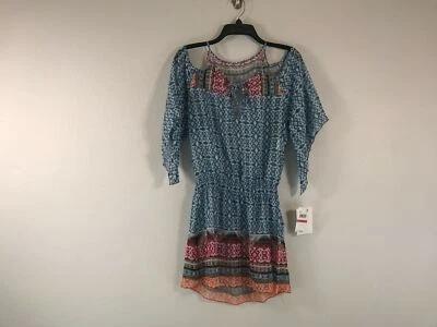 Becca Rebecca Virtue Bora Bora Tunic Swimsuit Cover Up- Women's Size XS/S- Blue - Image 1 of 4