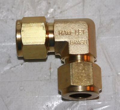 1/2" Tube  Brass Elbow Fitting Ham-Let 765LB1/2 - Image 1 of 4