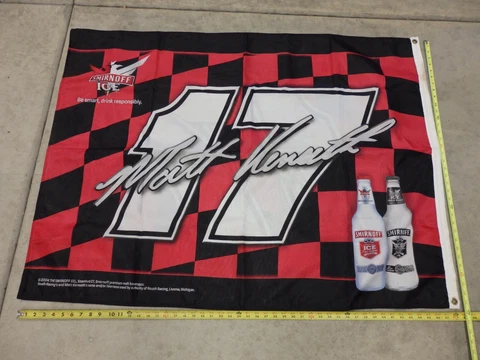 Mat Kenseth # 17 Smirnoff Ice NASCAR Black and Red checker flag 3' X 4' Cover